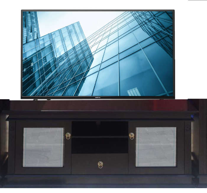 Veneer Wood Smart TV / Plasma Stand-Black or Brown