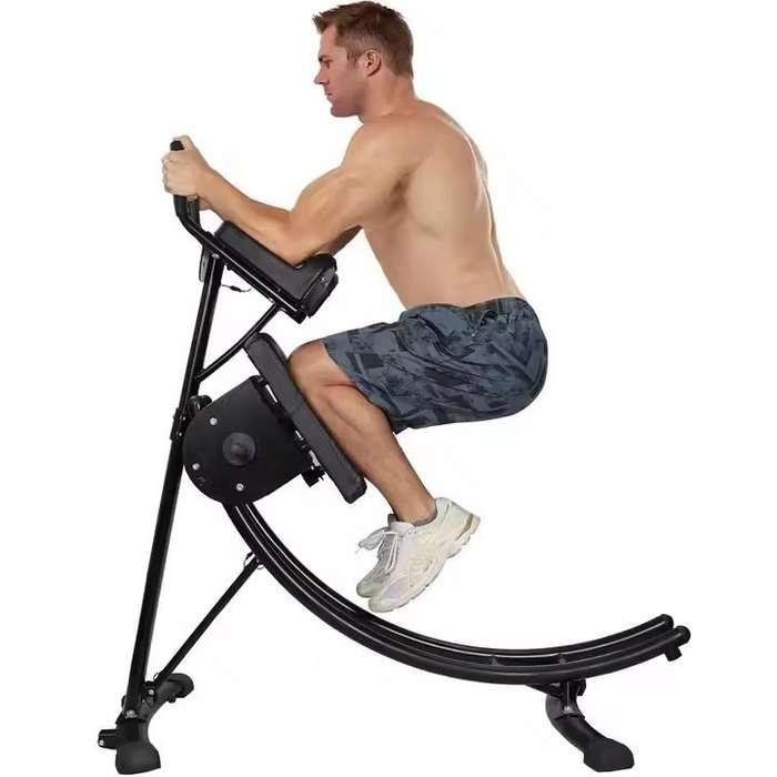 Core Abdominal Curl Trainer Curved Track Roller Coaster Fitness