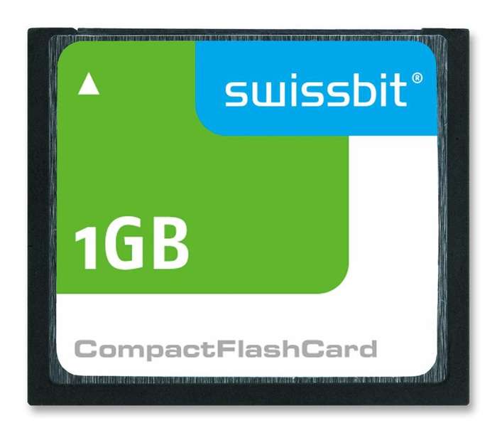 Swissbit (SFCF1024H1BK2MT-I-MO-553-SMA) Flash Memory Card, 1 GB