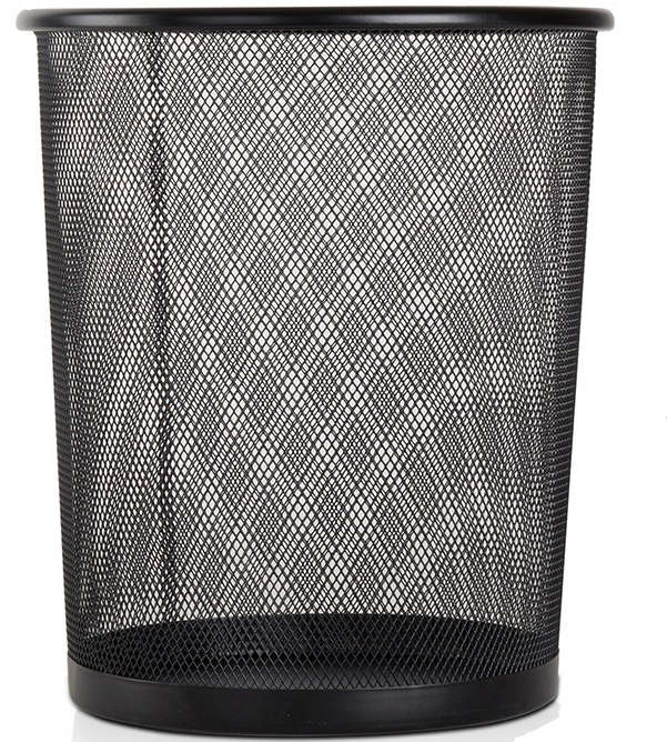 Office Small Round Steel Mesh Waste Bin