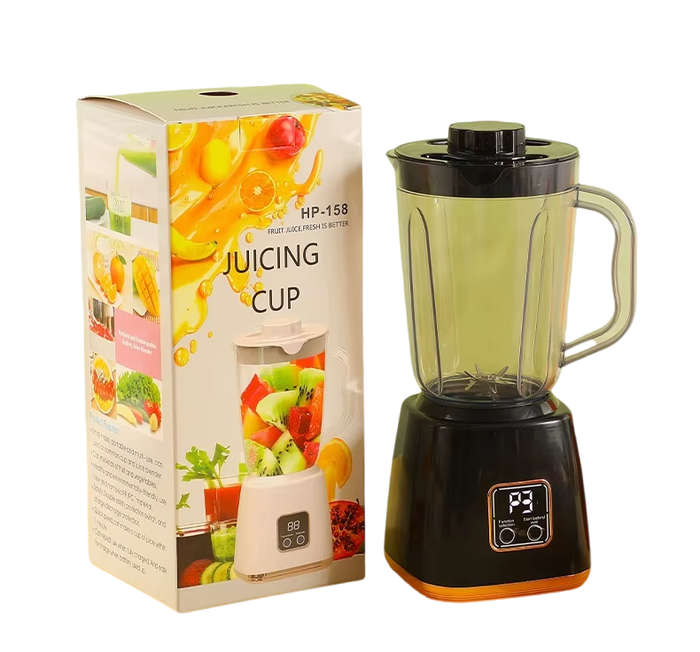 Juice cup with high-speed fresh and cold pressing USB fast chargin - Black, Transparent