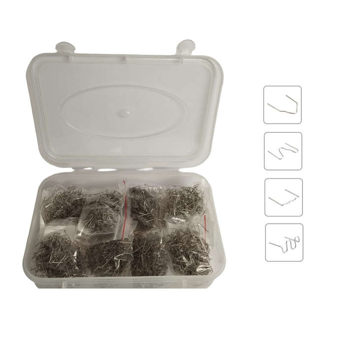 800 PC Hot Stapler Kit for Plastic Welding 4 Sizes in Plastic Carry Case