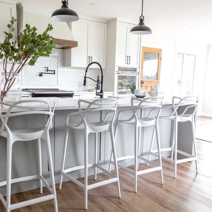 Bar Stool - Plastic 2pack White