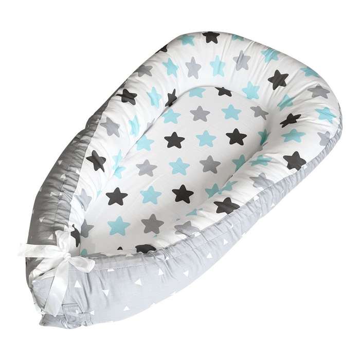 Portable Baby Nest and Co-Sleeper - Blue Stars