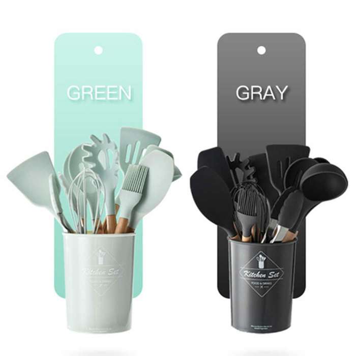 Silicone kitchen utensils - Black