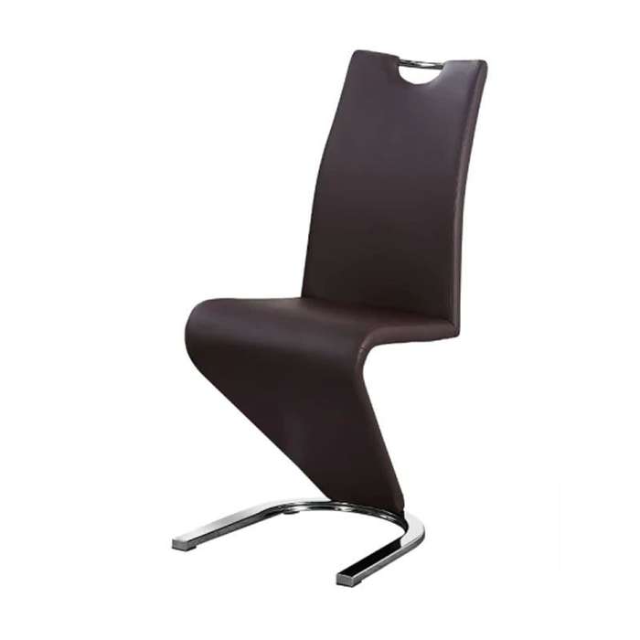 Dining Chairs  - Set of 2 Z-Shape Luxury and Modern - Brown Colour