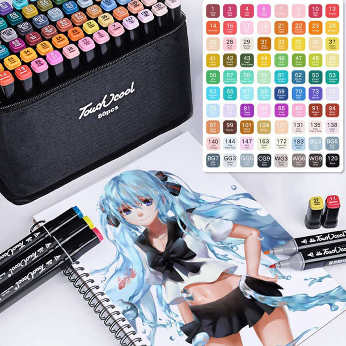Oil-Based Thick Colouring Marker Pen Set-80pcs