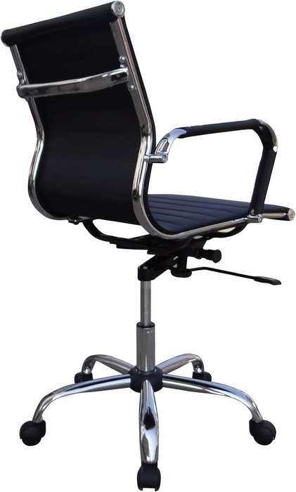 Office Chairs -Faux Leather Medium Back Swivel - Black Colour