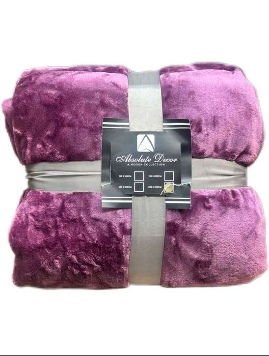 Big and super soft Absolute Decor Fleece Throw - Purple