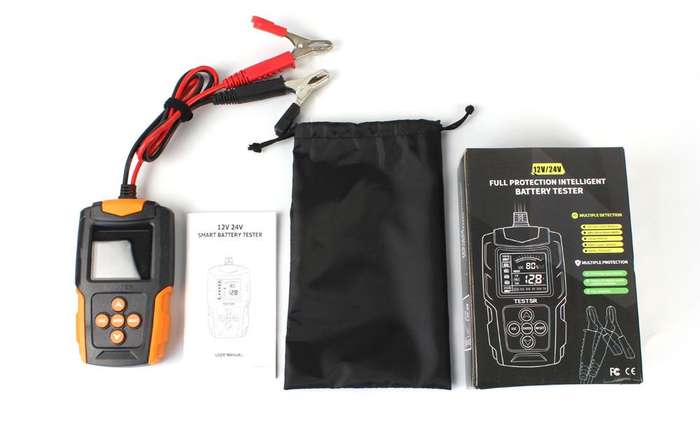12V 24V Professional Battery Tester CCA Digital Battery Analyzer + DC pen