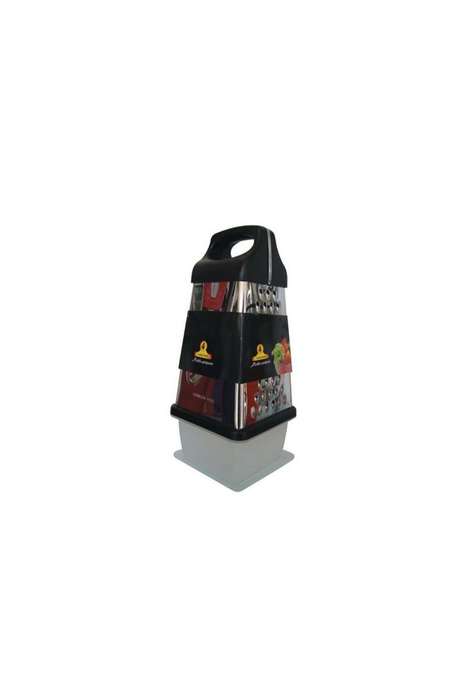 Multi-Purpose Stainless Steel Grater With Storage Box - Black
