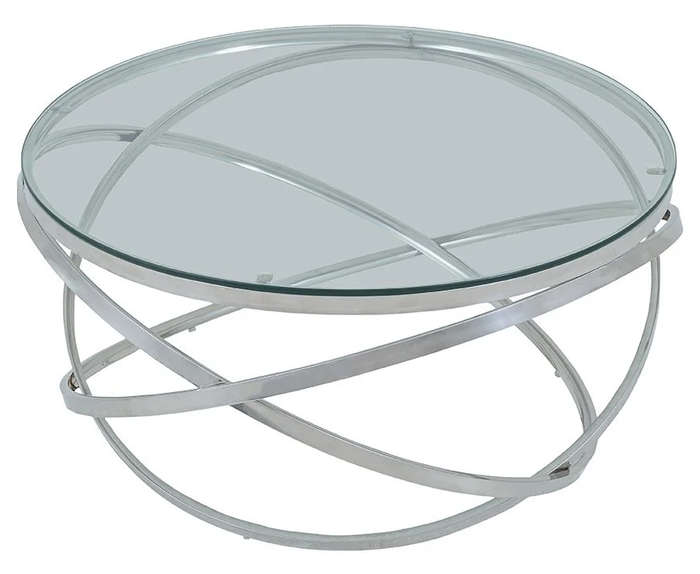 Glass Round Coffee Table-Gold or Silver