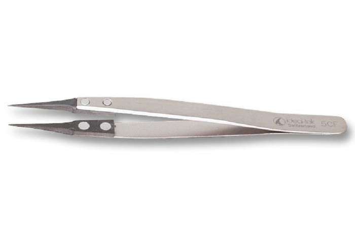 Ideal-Tek (5 CF SA) Tweezer, Precision, 130 mm, Stainless Steel Body
