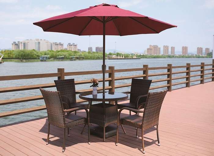 Patio / Balcony / Outdoor / Garden Set - Four Seater - Brown Colour