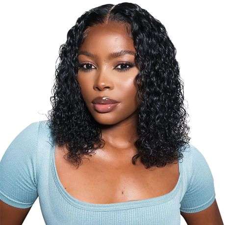 10" Glueless curly full frontal Brazilian wig Special