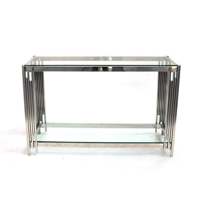 Acero Glass Top Console Table