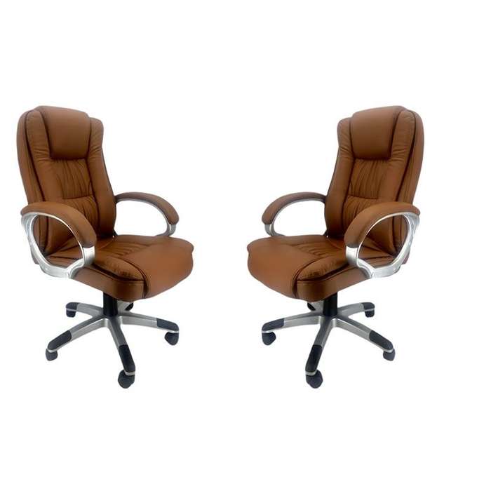 Set of 2 Executive Leather Office Chairs
