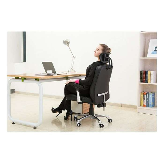 Office Chairs -Luxury Swivel Office Chair Head and Arm rests - Black