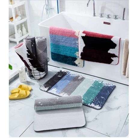 Blue Non Slip Luxury Bath Mat