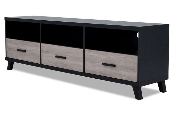 Plasma Smart TV Stands with Three Doors and Shelves-Napa or Grey