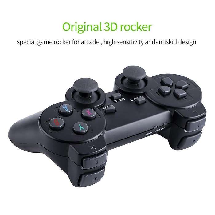 4K ultra HD game stick with 2 wireless controllers gamepad set