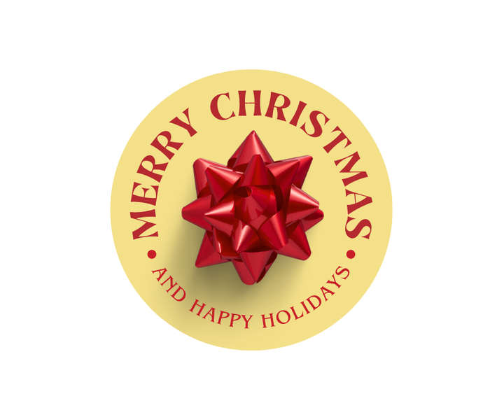 Merry Christmas Vinyl Stickers - Pack of 300 Assorted Colors