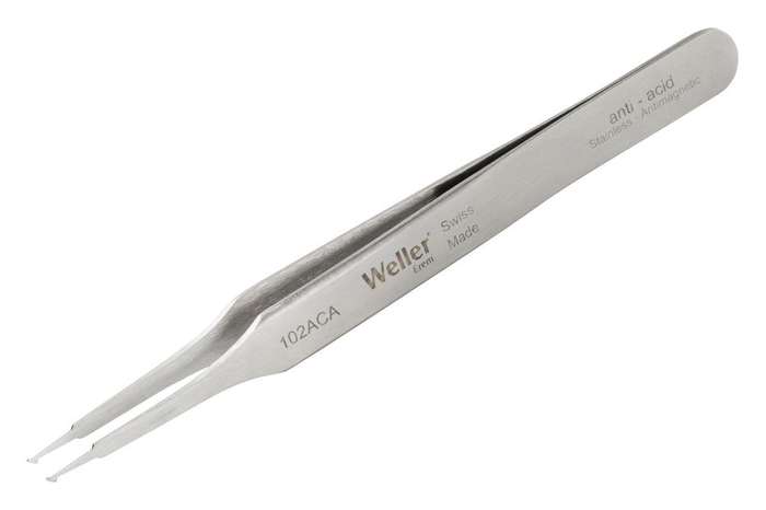 Weller Erem (102ACA) Tweezer, SMD, 115 mm, Stainless Steel Body