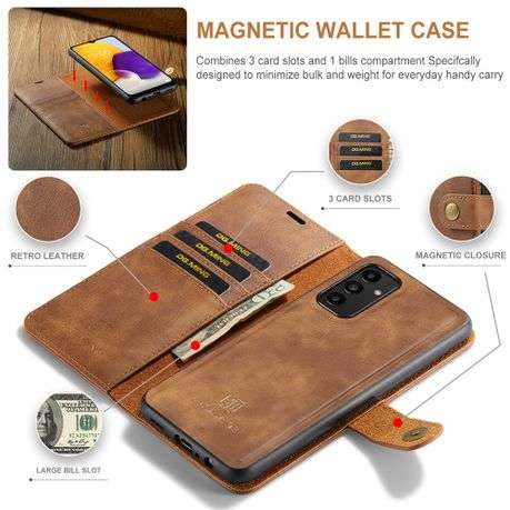 Detachable leather wallet case for Samsung iPhone Huawei