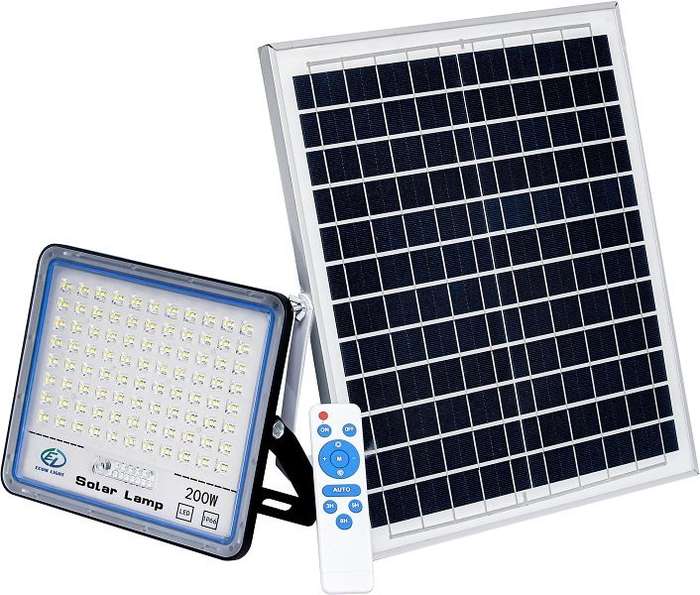 IP66 LED Solar Flood Light with Remote 200W - 4 pack