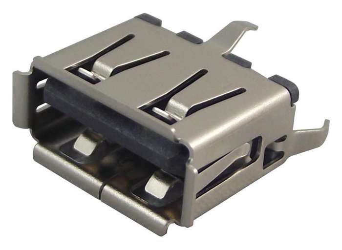 Molex (105057-0001) USB Connector, USB Type A, USB 2.0, Receptacle, 4 Ways