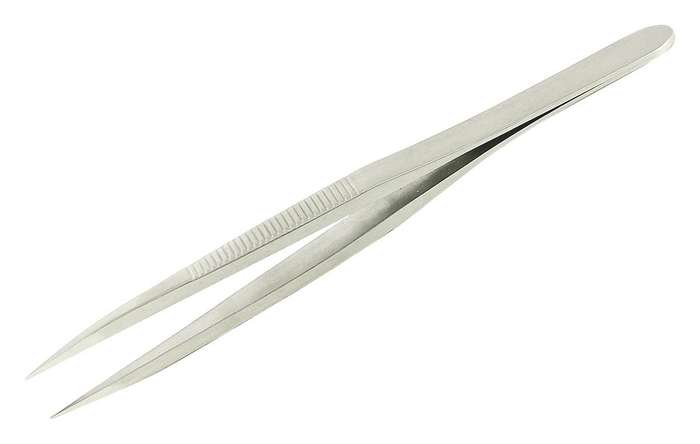 Multicomp (D00346) Tweezer, Type AC SA, Serrated, 110mm, Stainless Steel
