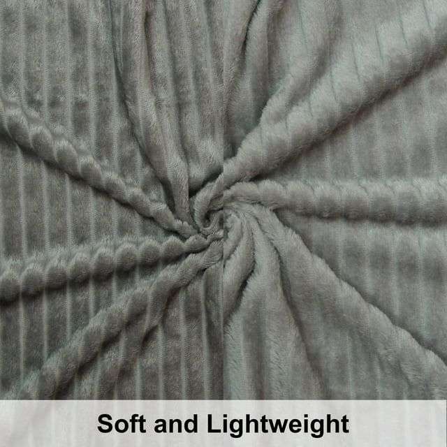 Cozzy Fleece Quality Cover Throw Blanket - Grey