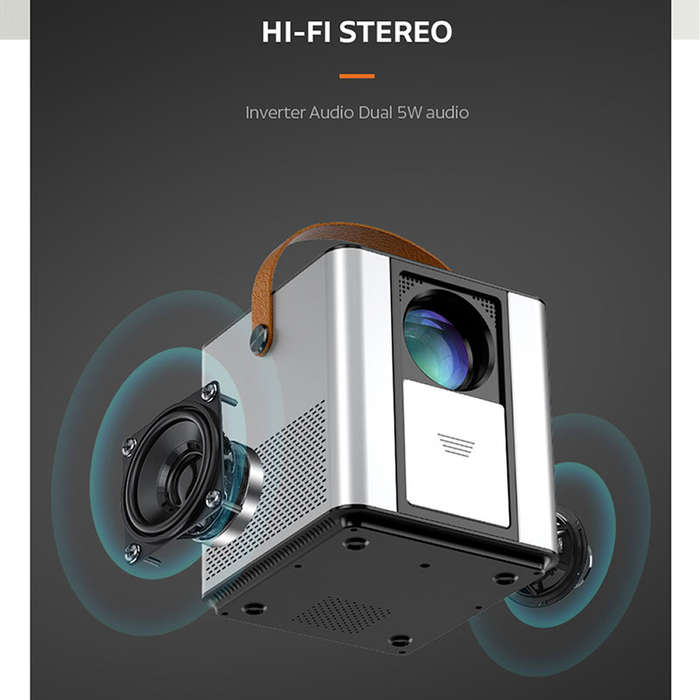 4K Portable Android Video projector USB Home Theatre Beamer Q-HD600
