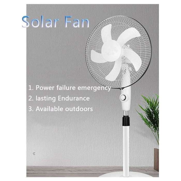 16 INCH Rechargeable AC/DC Solar Stand Fan GD-TIMES