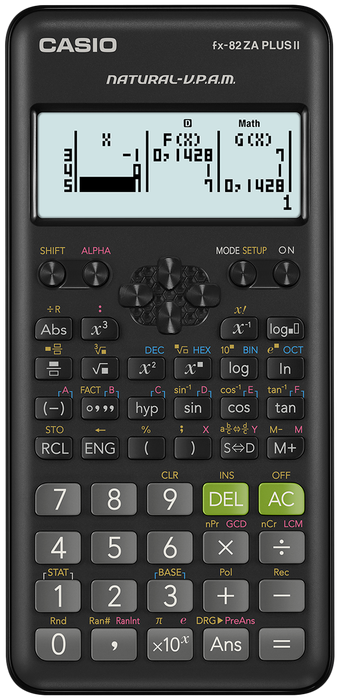 Casio FX-82ZA Plus II Scientific Calculator - Black-(MOQ10)