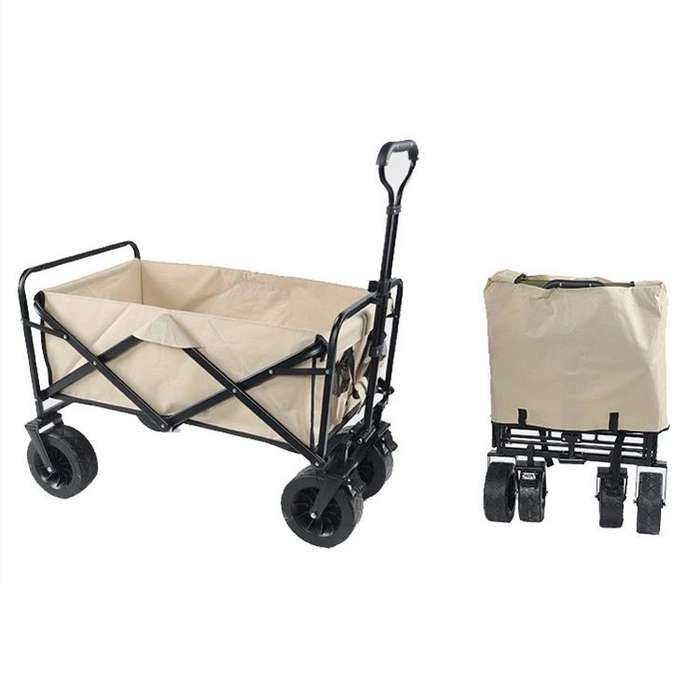 Foldable Camping Wagon/Foldable Trolley - Beige