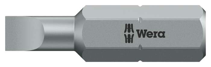 Wera (05072055001) Hex Driver Bit, Slotted, 0.6mm x 4.5mm Bit, 25 mm