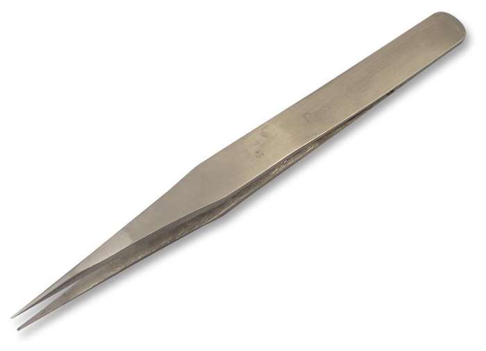 Duratool (1PK-125T-F) Tweezer, Fine Straight Tip, Precision, 120 mm