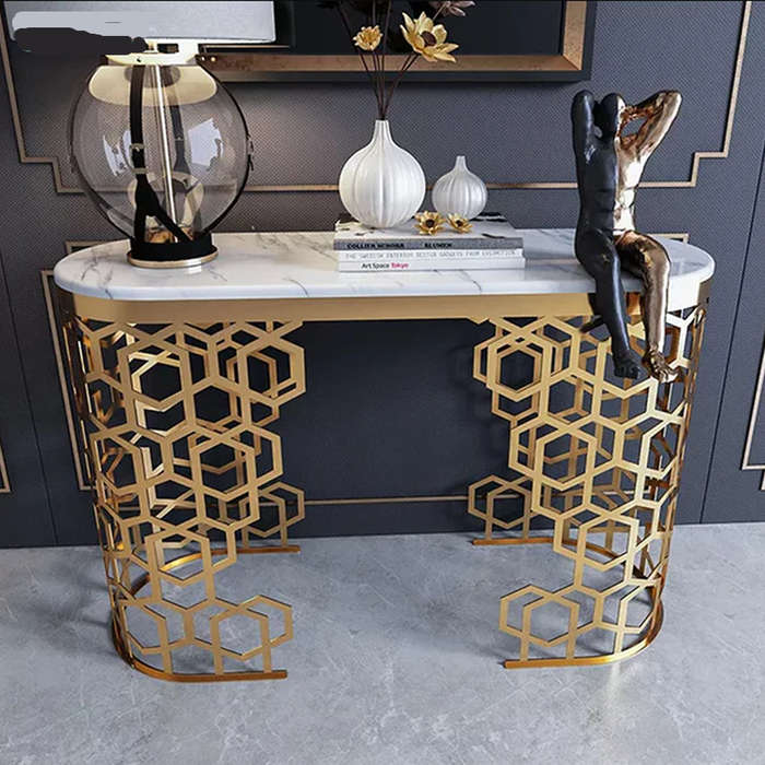 Rectangular Marble Luxury Console Table