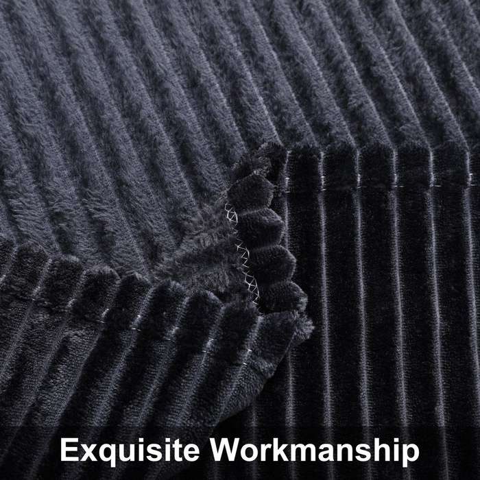Cozzy Fleece Quality Cover Throw Blanket - Black