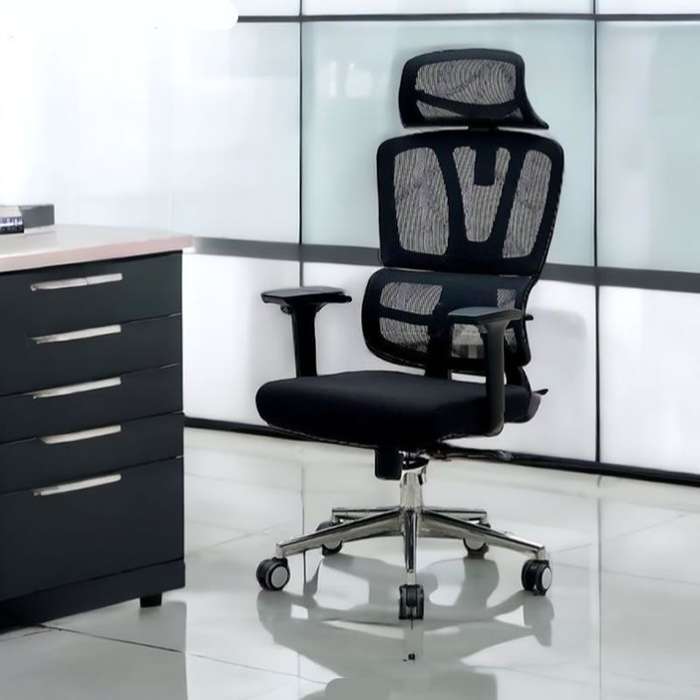 High Back Mesh Adjustable Height Swivel Office Chair With Headrest A2308