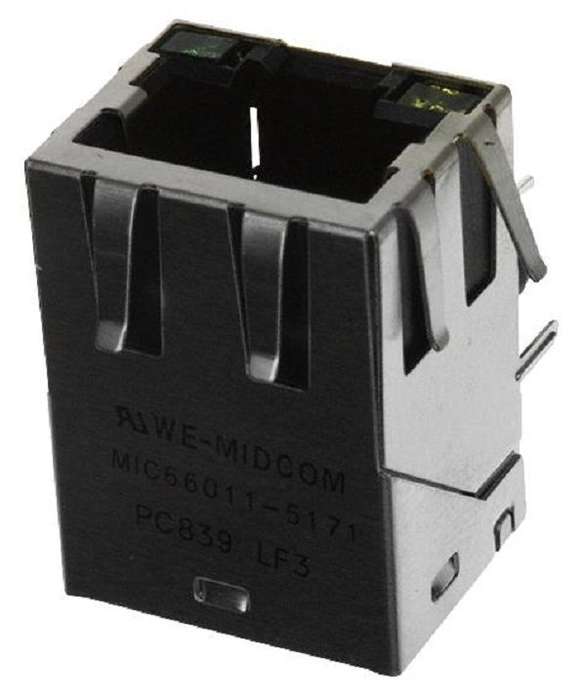 Wurth Elektronik (7499511440) Modular Connector, RJ45 Jack, 1 x 1 (Port)