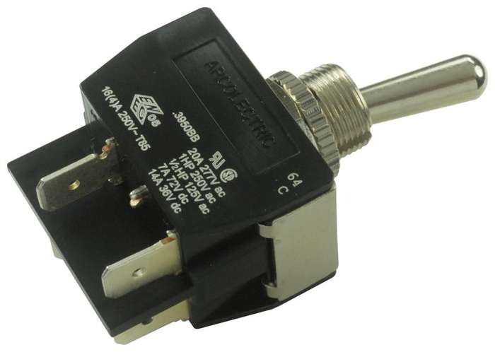 Arcolectric (C3950BBAAA) Toggle Switch, Off-On, DPST, Non Illuminated