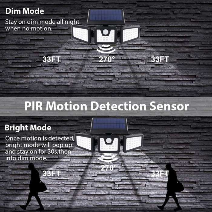 Outdoor Solar Sensor Light Remote Controlled