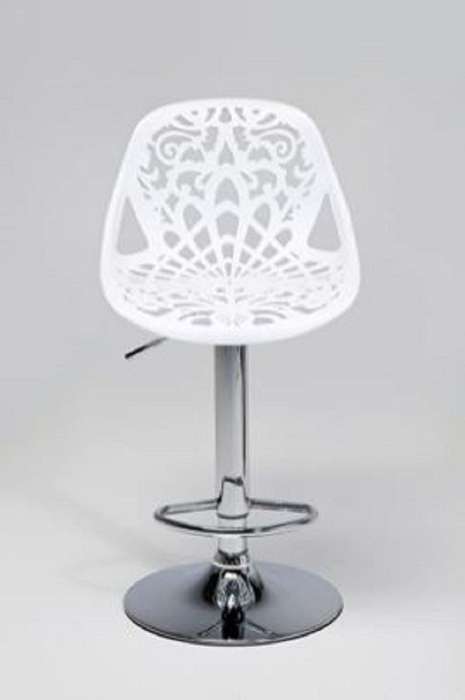 Reena Floral Barstool / Patio stools - White