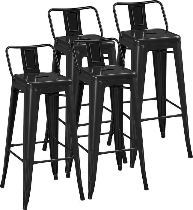 Modern Metal Bar Stool-4 Pack