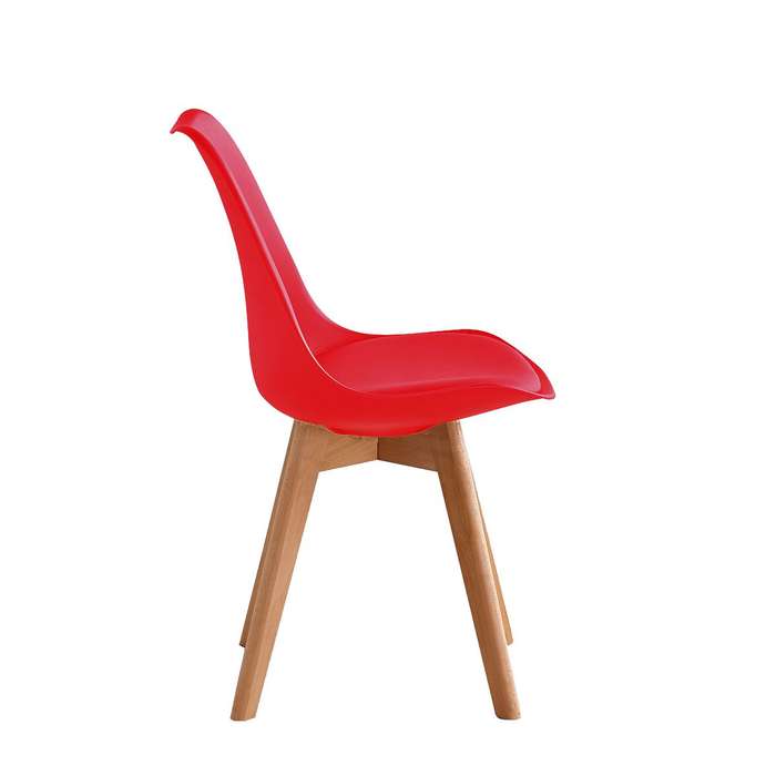 Dining Chair Set of 2 padded seat - Red Colour