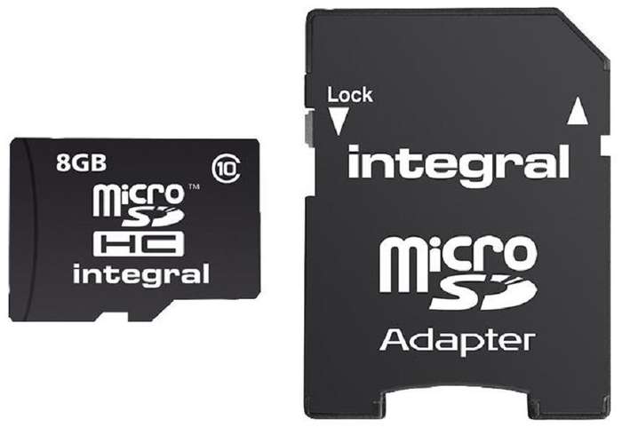 Integral (INMSDH8G10-90U1) Flash Memory Card, MicroSDHC Card, 8 GB