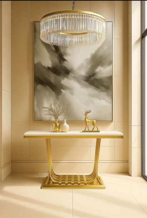 Modern Console Table With Marble Top