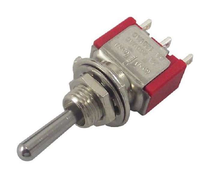 Multicomp Pro (1MS4T1B5M1QE) Toggle Switch, (On)-Off-(On), SPDT